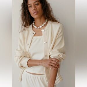 NWOT DONNI The Cotton Knit Cardigan